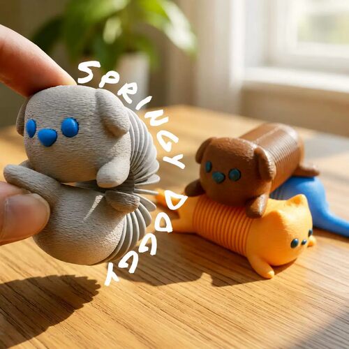3D打印的弹力猫弹力狗关节可活动