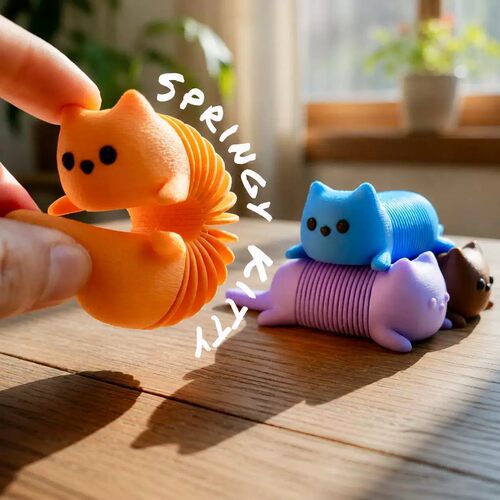 3D打印的弹力猫弹力狗解压玩具