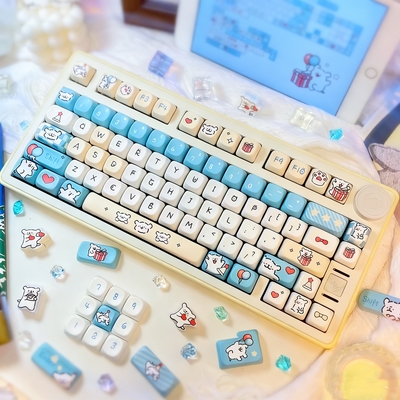 星屿外设线条小狗机械键盘键帽