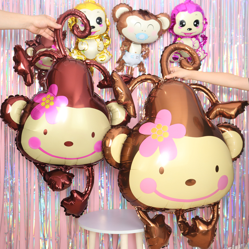 卡通动物主题生日派对布置猴子气球 儿童周岁白天装饰12生肖气球,节庆用品/礼品,飘空气球,淘宝优惠券,粉丝福利购,淘宝优惠卷