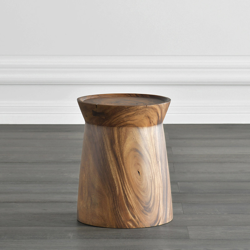 jolor原装进口东南亚实木墩子圆形坐凳em木桩边几床头角几