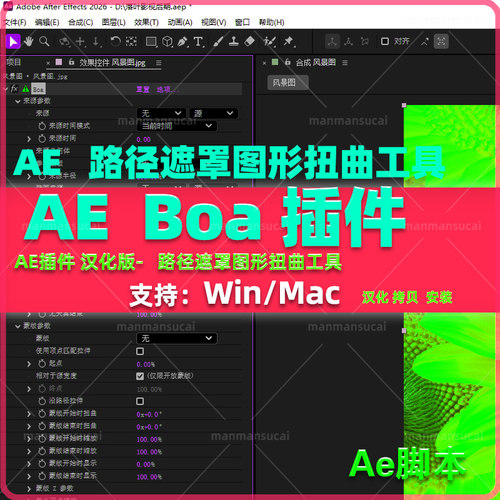 d79-AE插件路径遮罩图形扭曲工具 BAO Boa Win 1.6.0 Mac1.5汉化
