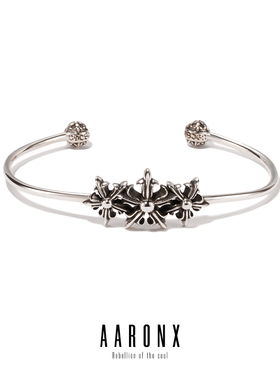 AARONX原创设计925银开口镯
