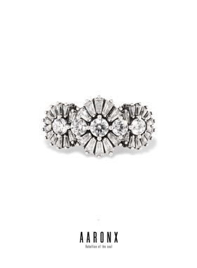 AARONX925银原创设计满锆戒指