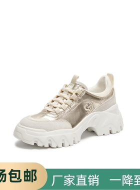 同款2026新款时尚复古百搭休闲厚底增高运动鞋系带女单鞋EIX24AM6