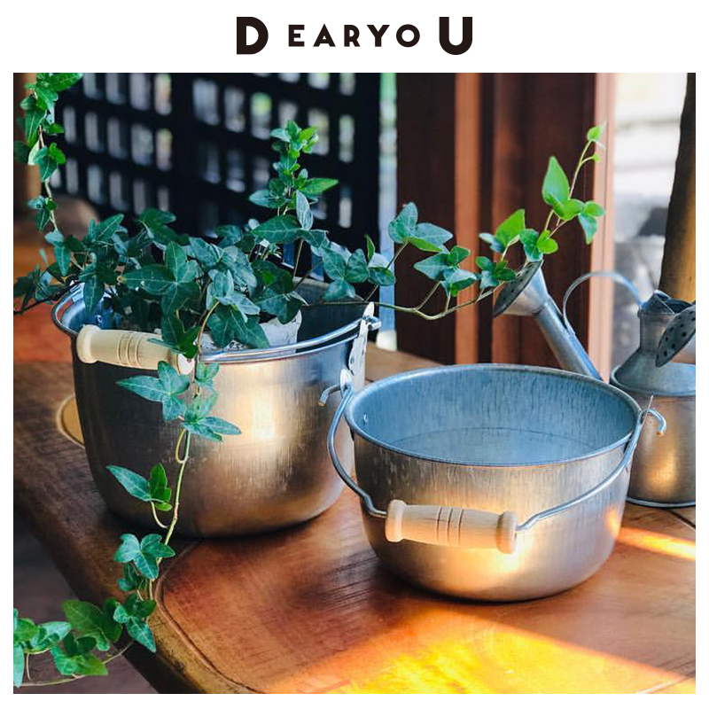 冰桶不锈钢松野屋铁皮水桶厨房水果清洁收纳桶复古Zakka风杂物桶