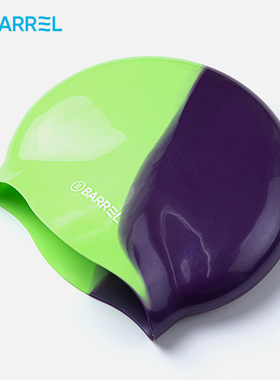 韩国BARREL硅胶泳帽双色百搭高颜值防水不勒头男女成人专业游泳帽
