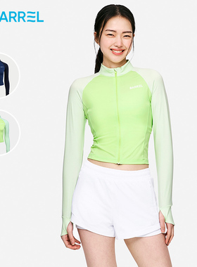 韩国BARREL冲浪服防晒泳衣女水保守长袖母服度假温泉海边潜水2025