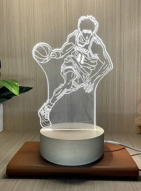 新款变色灌篮高手周边流川枫小夜灯床头灯卧室灯送男女生日礼
