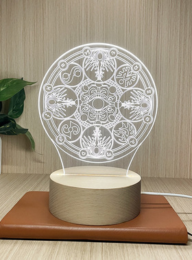 魔卡少女樱侑子魔法召唤阵触摸七彩小夜灯卧室床ins公主房间