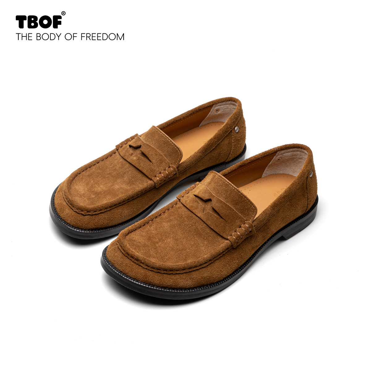 TBOF牛反绒勃肯头乐福鞋