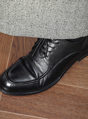 TBOF【薄底松弛感】长期主义 马皮尖头系带皮鞋 商务休闲德比鞋男