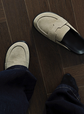 TBOF【慵懒感】带足弓支撑 复古反毛皮穆勒通勤勃肯鞋包头半拖鞋