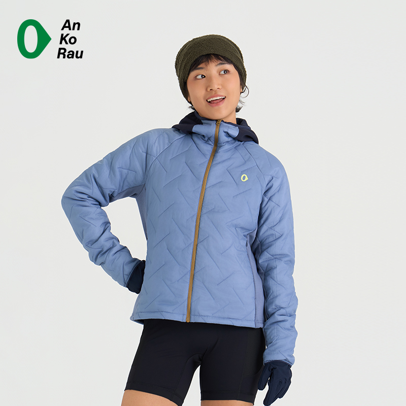 安高若跑步健身铺棉带帽运动外套