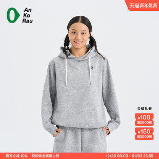 旅行磨毛保暖针织连帽运动卫衣 Stop女冬季 AnKoRau安高若 Can