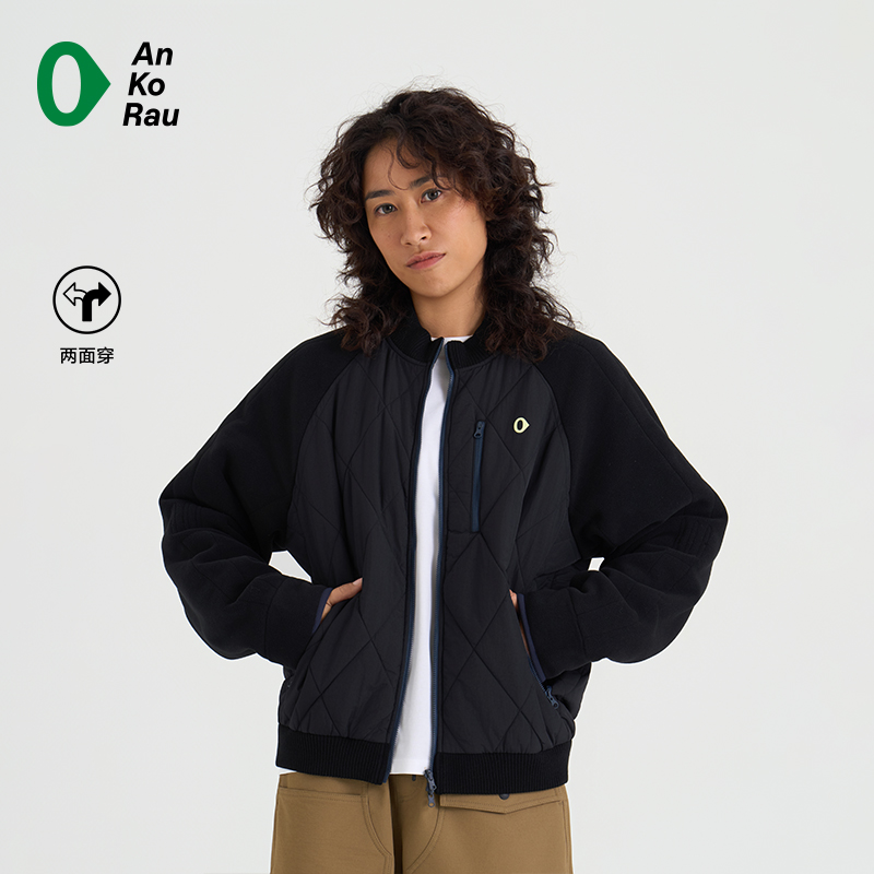安高若旅行绗棉抓绒双面穿外套