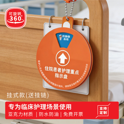 医用管理住院患者护理重点指示盘