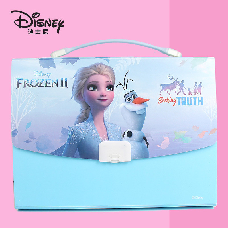 爱莎公主儿童风琴包小学生档案袋考试用补习手提袋试卷文件夹elsa