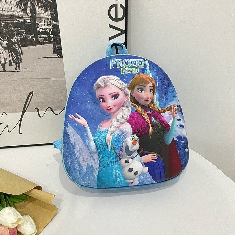 爱莎公主儿童双肩包女孩3D背包幼儿园书包冰雪奇缘背包elsa便捷