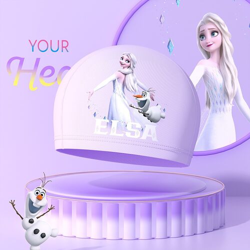 艾莎公主儿童布泳帽女孩夏季