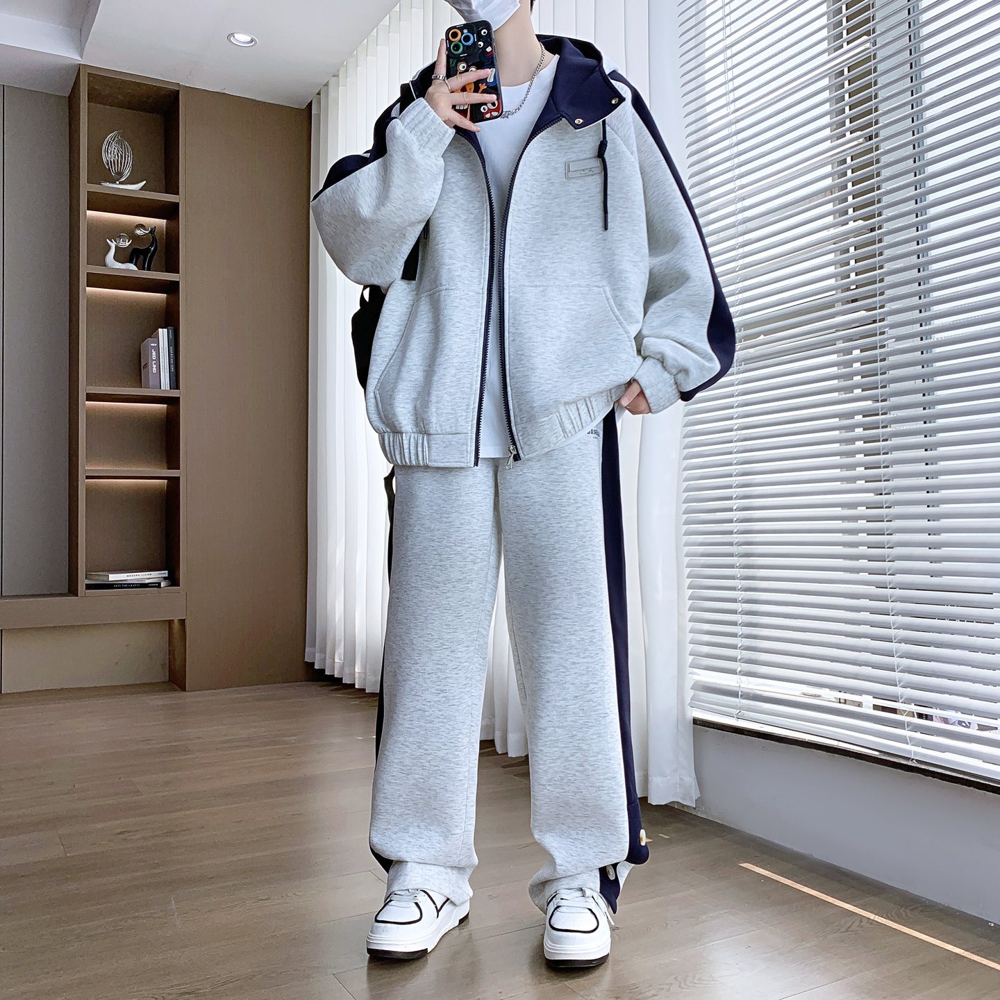 春秋季12卫衣套装13岁男孩学生15大童16青少年14潮牌运动开衫外套