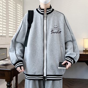 13初中学生卫衣开衫14男孩子春秋装15宽松16岁大童潮流棒球服外套