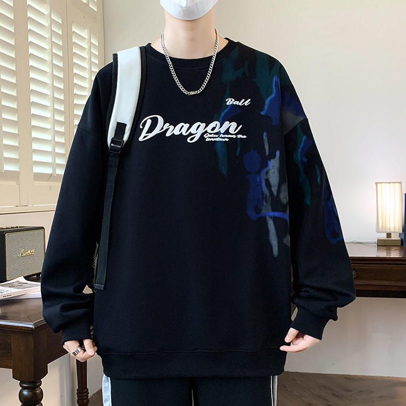 春季圆领卫衣12岁男孩13初中学生14长袖T恤套装15大童潮流打底衫