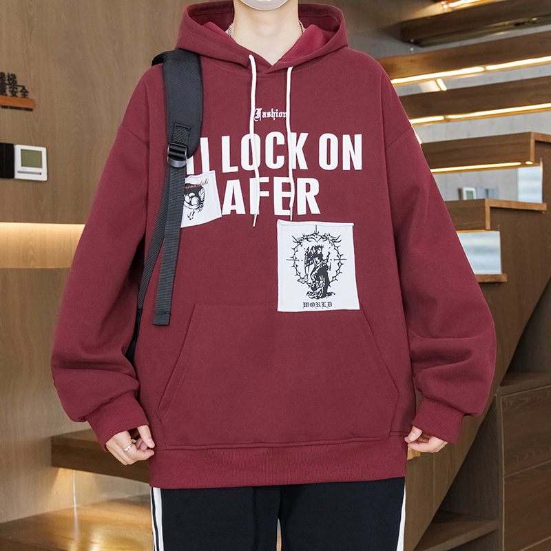 青少年秋季連帽衛衣男孩長袖T恤