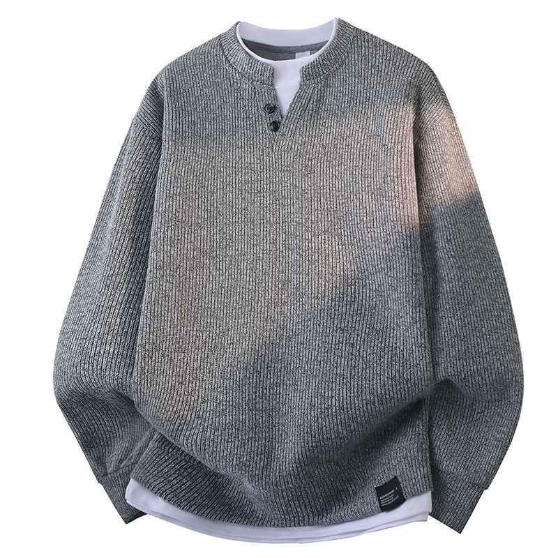 青少年潮流宽松卫衣12男孩15岁初中学生14大童16假两件针织打底衫