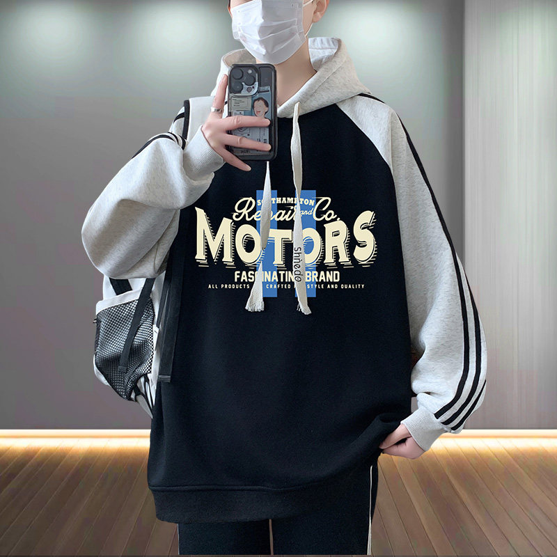 春季潮流纯棉卫衣男孩13初中学生长袖t恤15岁青少年大童运动套装