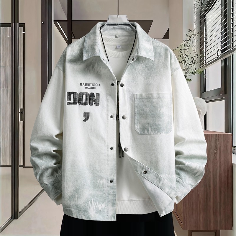 春季青少年潮流宽松牛仔衬衫男孩15岁中学生13大童16牛子衬衣外套,男装,牛仔衬衫,淘宝优惠券,粉丝福利购,淘宝优惠卷