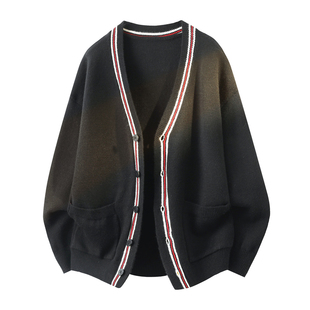 春季薄款毛衣外套12岁男孩13青少年14中学生15大童16潮牌针织开衫