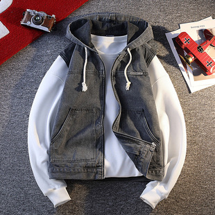 13青少年春秋季牛仔坎肩外套14岁男孩初中高中学生15帅气大童马甲