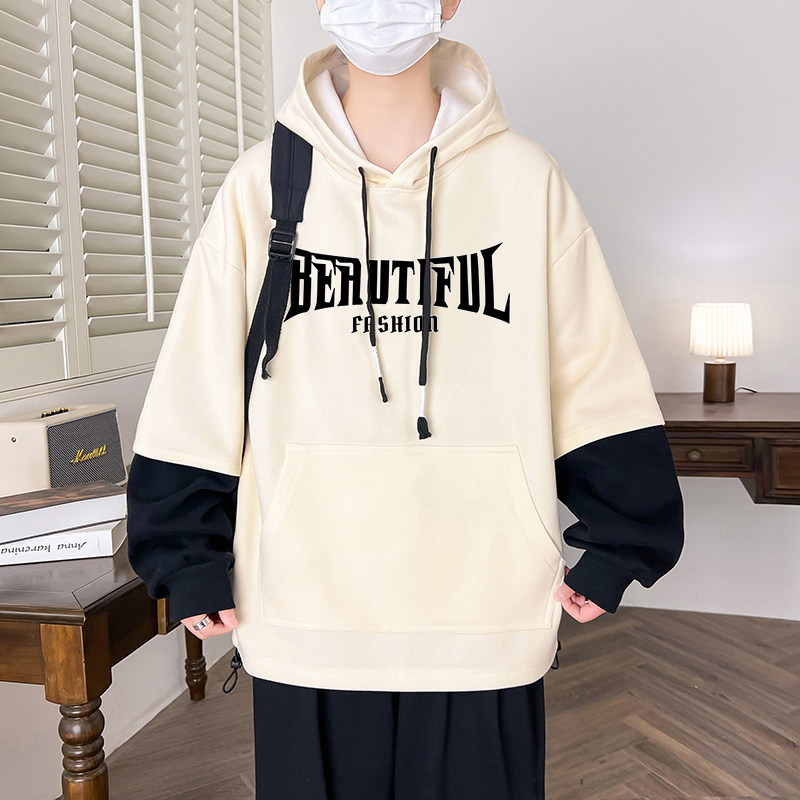 春季初中学生12岁男孩纯棉卫衣套装14青少年15大童16潮流长袖T恤