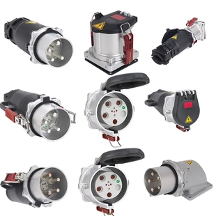 200A250A400A630A码 头岸电 乐瑶电气铸铝大电流工业插头插座4P