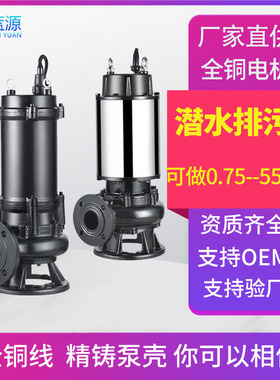 污水泵wq排污潜水泵75kw110kw90kw潜水泵小区厂房工地潜污泵