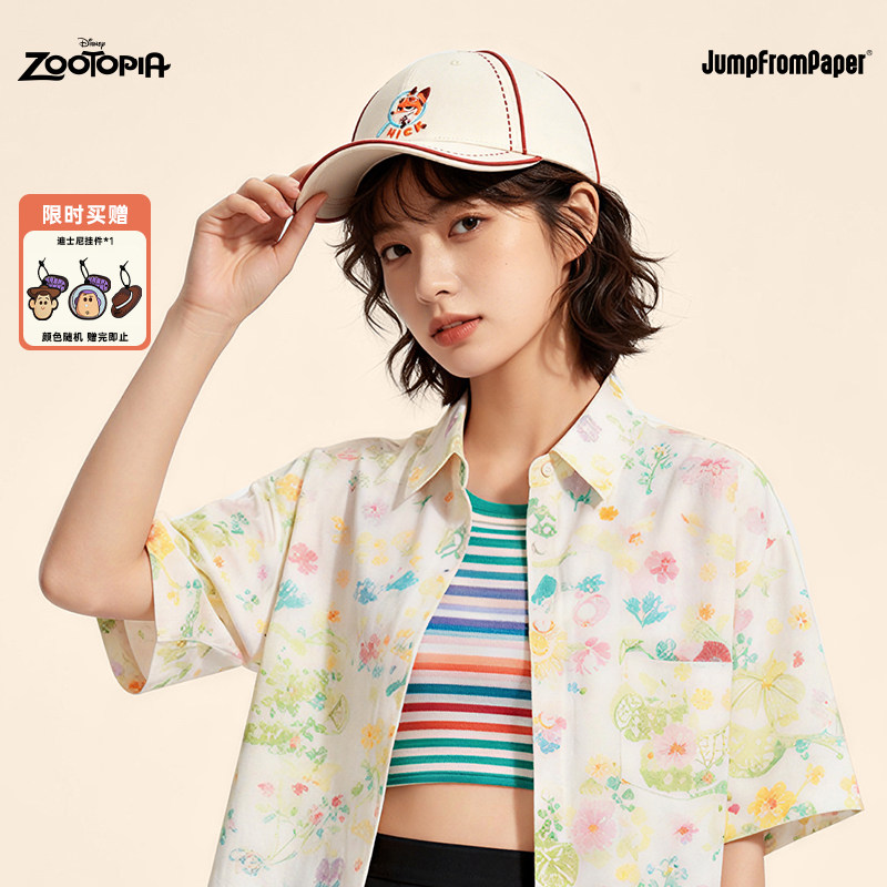 JumpFromPaper迪士尼疯狂动物城棒球帽帽子遮阳鸭舌帽显脸小情侣