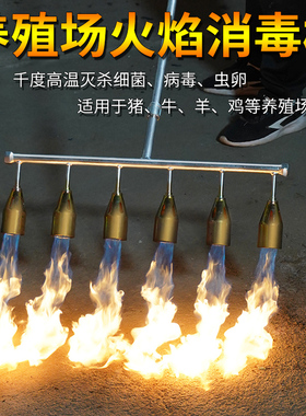 火焰喷枪消毒火枪液化气多头喷火枪烧毛养殖场猪舍猪圈喷火器枪头