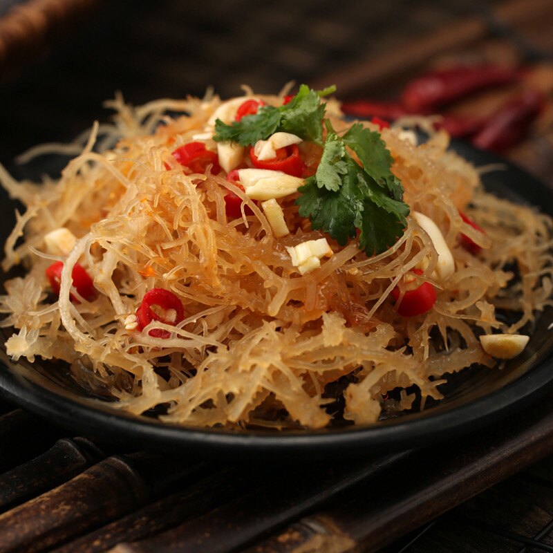 华忠鲜生龙须菜210g*12袋干年货海花凉拌菜海带石花菜海藻鹿角菜