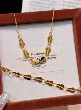 2025夏季新款金店款重工碎冰冰葫芦片项链手链沙金镀金超闪福禄