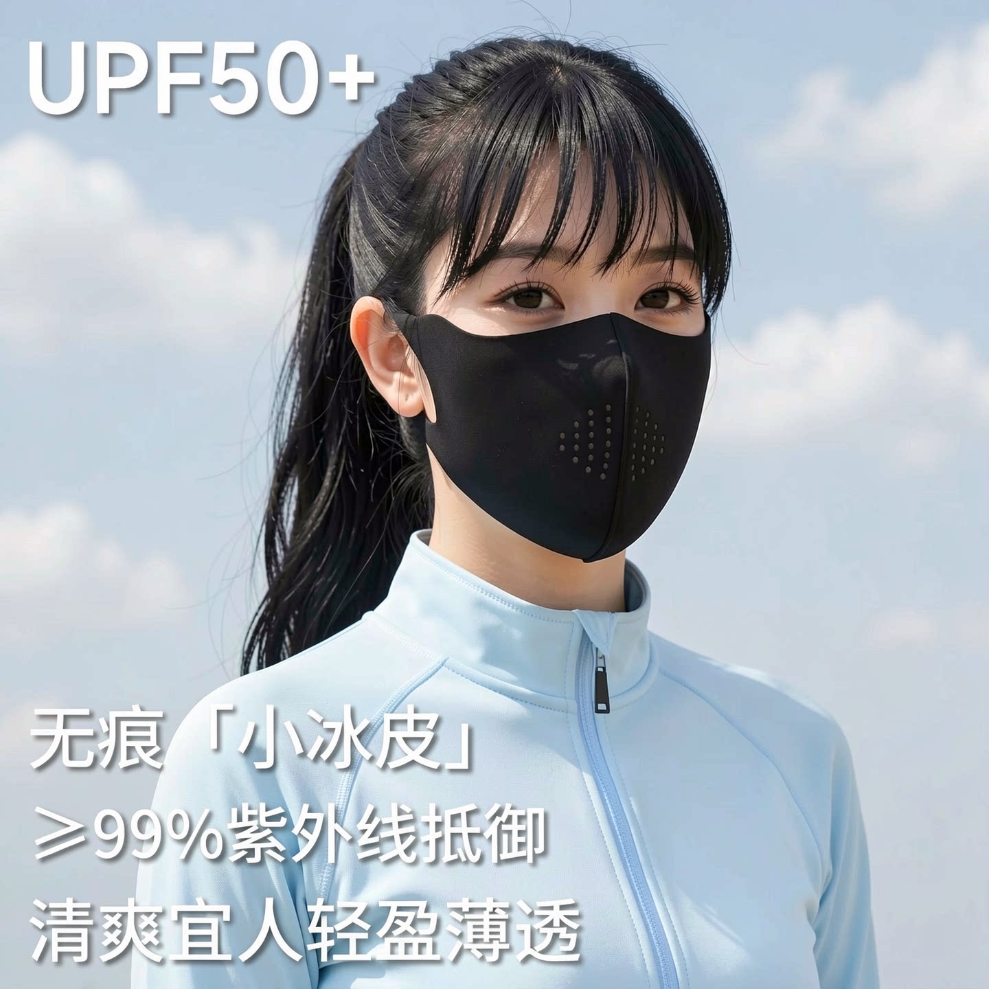 防晒口罩女2026新款防紫外线清爽透气3D立体型显脸小护眼角高颜值