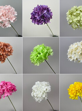 绣球花仿真花婚庆白色绿色婚礼蓝色花艺紫色粉色雪球高级假花批发