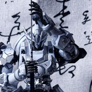 【国潮出击】摩动核白起吕布敖丙高达白雪姬等摆件帅气拼模型盲盒