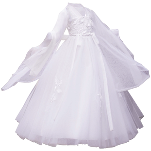 元旦儿童国学汉服女童古装襦裙小书童表演服男童三字经朗诵演出服