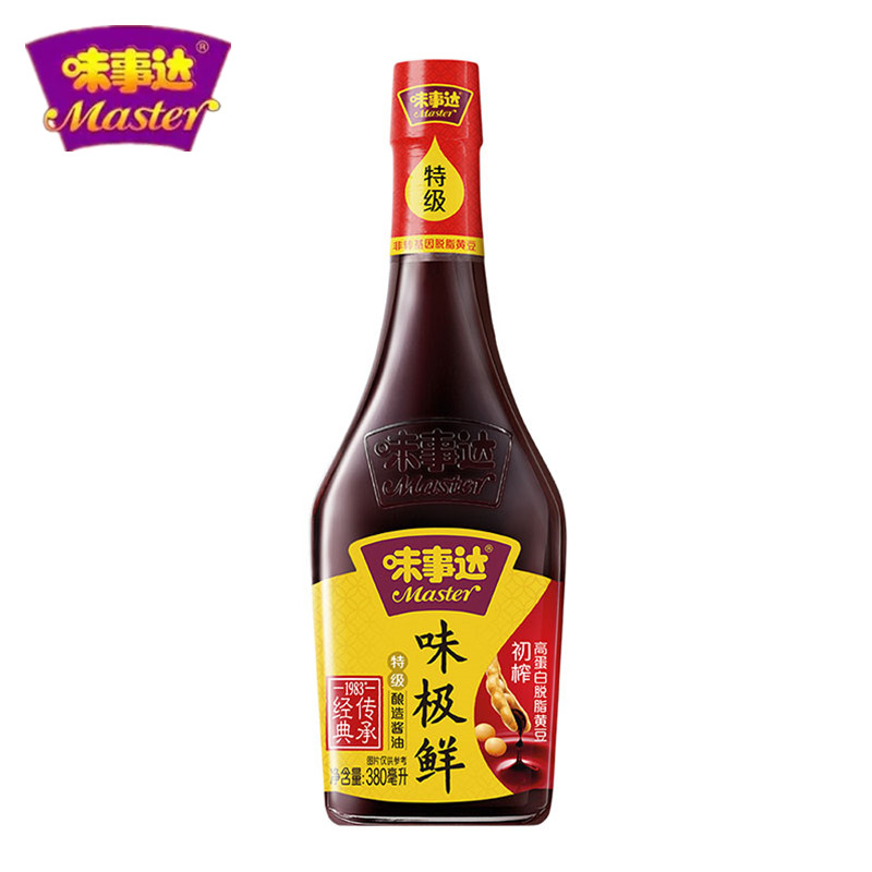 味事达（Master）味极鲜酱油380ML 玻璃瓶装酱油调料调味品生抽