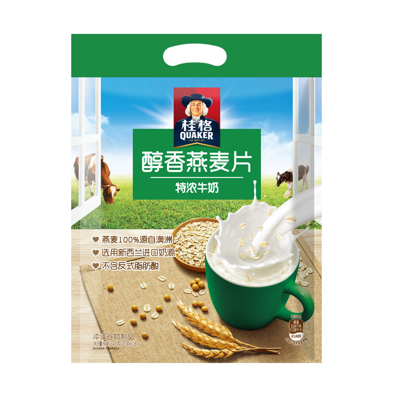 桂格即食燕麦片醇香特浓牛奶