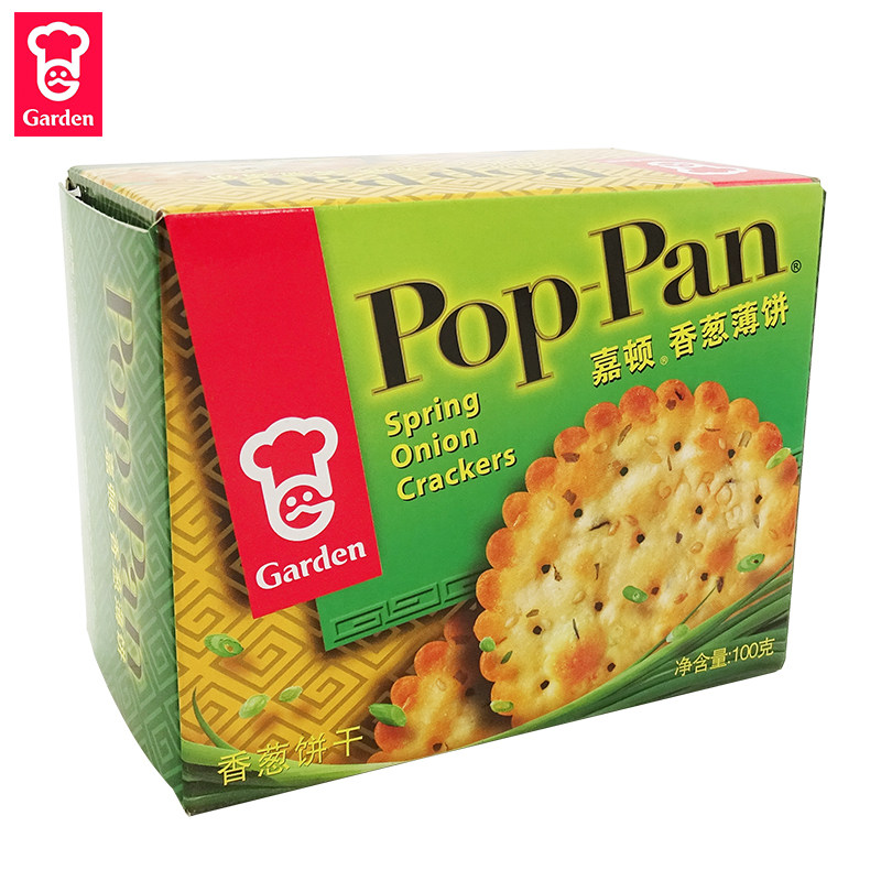 嘉顿 香葱薄饼 100g 盒装 休闲零食 办公零嘴 下午茶小吃