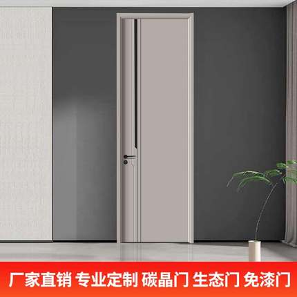 室内门家用卧室门免漆门出租房门复合套装门烤漆复合实木白色现货
