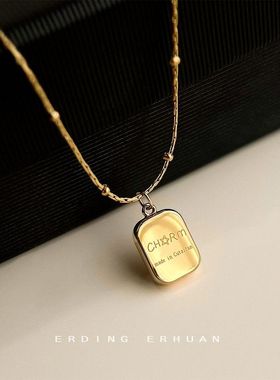 2025新款 时尚简约高级感不锈钢镀18K真金高保色女生项链锁骨链