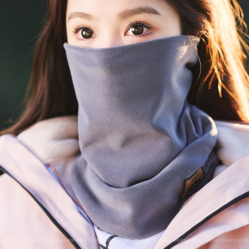 冬季加绒保暖护颈面罩防风围脖女
